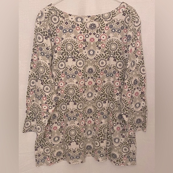 EUC Kim Rogers 3/4 Sleeve Floral Knit Top, size US 2X - Picture 4 of 5